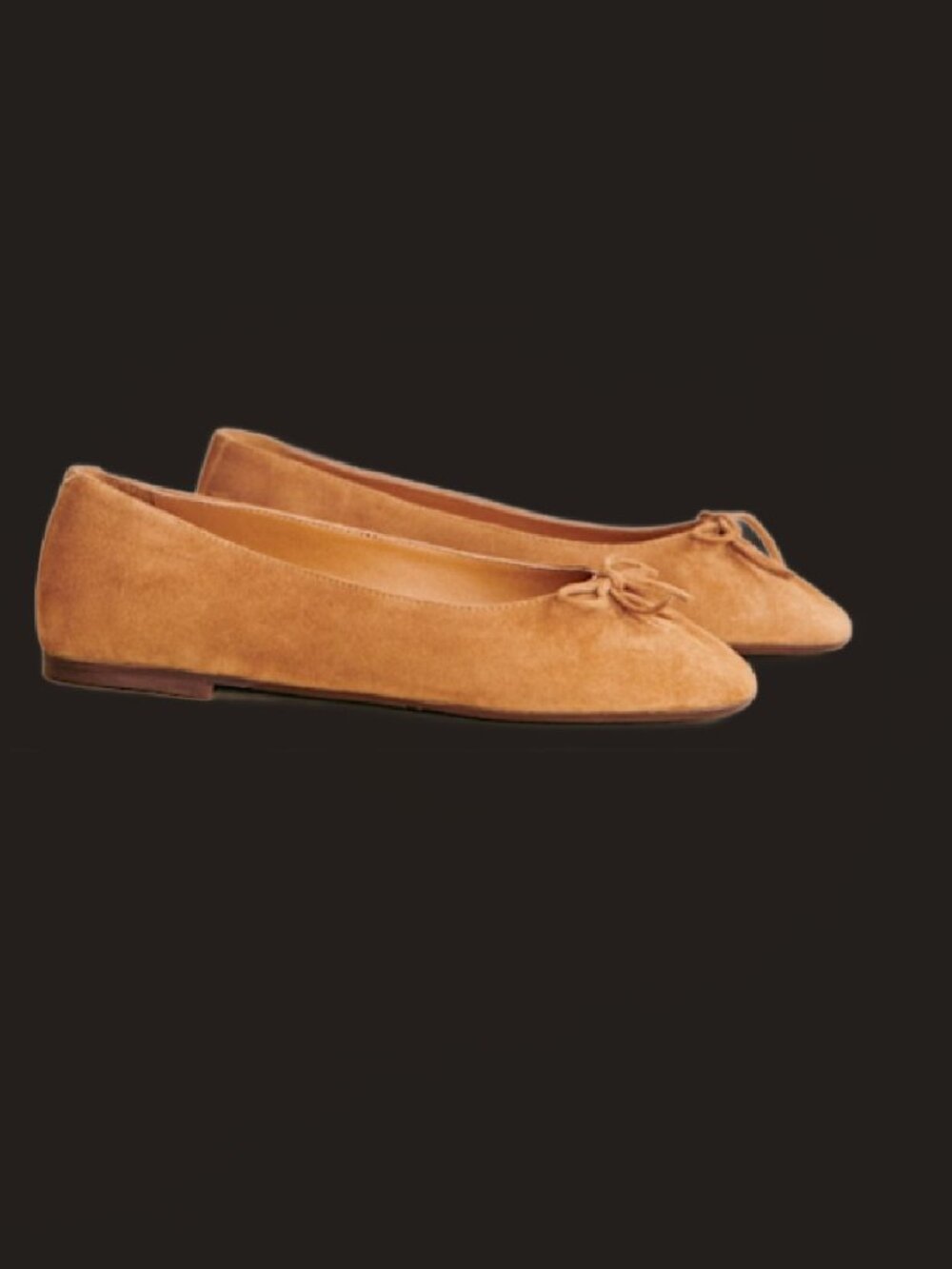 Sezane Agathe Low Ballerinas, Hazelnut, size 10